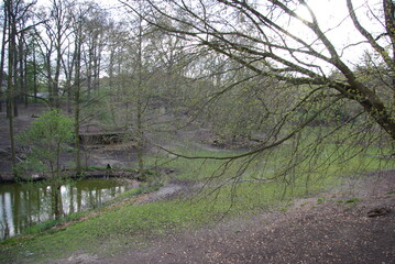 Städtischer Park in Berlin Tempelhof