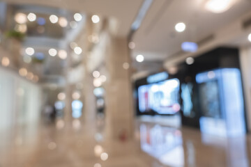 shopping mall in blurred