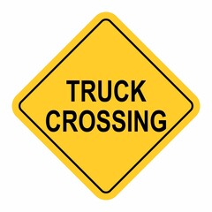 Truck Crossing Traffic Sign