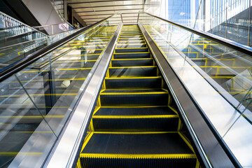 The escalator is in the mall