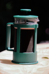 Coffee maker close up. Espresso coffee