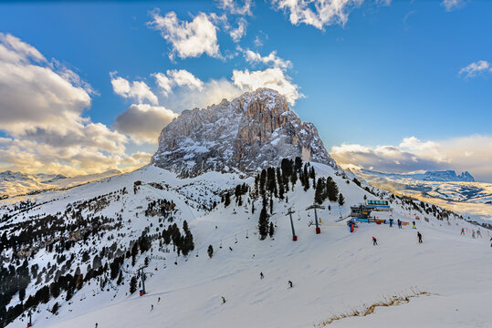 The Sellaronda is the ski circuit around the Sella group in Northern Italy. It lies between the four Ladin valleys of Badia, Gherd&euml;ina, Fascia, and Fodom.