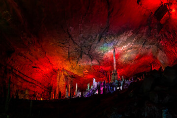 Stunning interior of Huanglong Yellow Dragon Cave