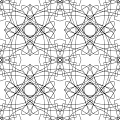 seamless pattern, black lines on a white background