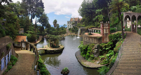 Fototapeta na wymiar One of the most beautiful botanical gardens in the world in Funchal, Madeira. 
