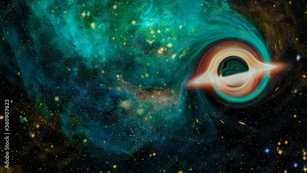 Canvas Prints artistic representation of black hole. elements of this image furnished by nasa