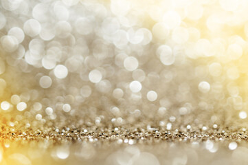 Gold, yellow,brown abstract light background, Golden shining lights, sparkling glittering Christmas...