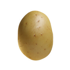 Perfect potato isolated on colorful background.