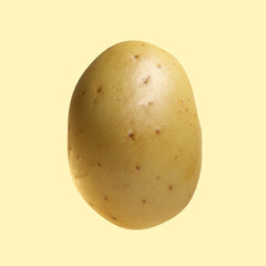 Perfect potato isolated on colorful background.