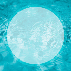 blue seawater with waves and glare in the frame