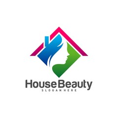 Home Beauty Logo Design Template, vector illustration, icon symbol, creative design