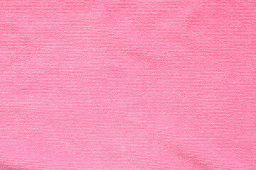 Pink towel fabric texture surface close up background