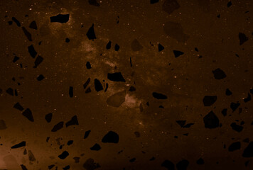 Beautiful abstract yellow grunge marble on black background, brown granite tiles floor on yellow background, love brown texture graphics, art colorful yellow mosaic decoration, gold glass texture