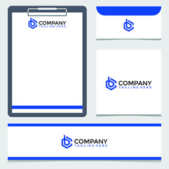 BC letter logo and envelope template