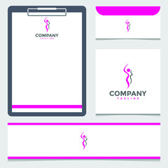 beauty and envelope logo template