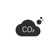 CO2 icon , carbon dioxide formula symbol. Stock vector illustration isolated on white background