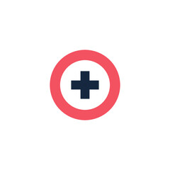 Plus Sign Vector Icon. Stock vector illustration isolated on white background