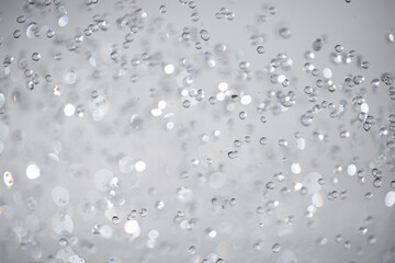 Falling water drops - rain in macro detail