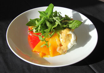 Mozarella with baked pepper