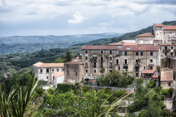 Fototapeta na wymiar View of San Giorgio Morgeto, a beautiful village in Calabria.