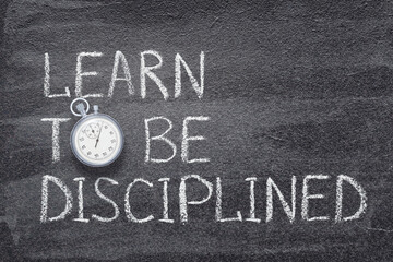 Fototapeta premium learn to be disciplined watch