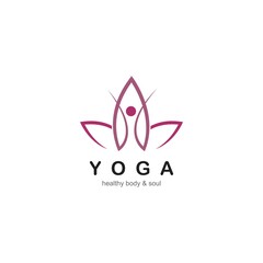 Meditation yoga logo template