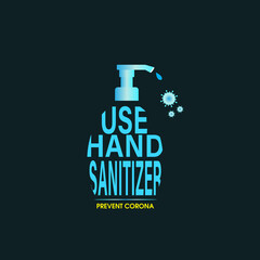 bottle of water typography Hand Sanitizer