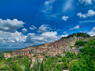 Obraz premium View of San Giorgio Morgeto, a beautiful village in Calabria.