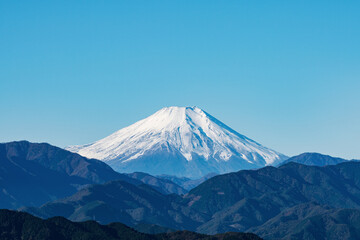 快晴の富士山