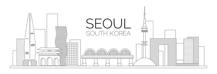 landscape of Seoul city