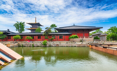 Obraz premium Guangfulin ancient cultural site, Songjiang District, Shanghai, China