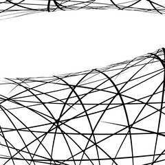 Obraz premium Chaotic Lines, Random Chaotic Lines, Scattered Lines, Random Chaotic Lines Asymmetrical Texture