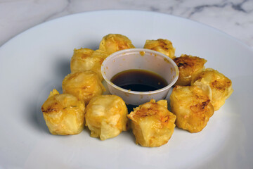 fried shrimp shumai