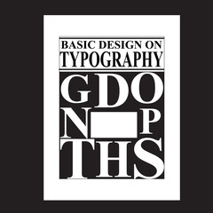black and white typography book cover design