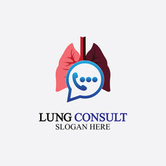 Lungs Consult Logo designs vector, Lungs Forum logo template, Lungs Care icon.