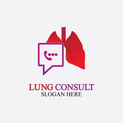 Lungs Consult Logo designs vector, Lungs Forum logo template, Lungs Care icon.