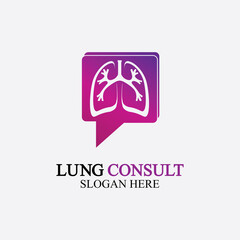 Lungs Consult Logo designs vector, Lungs Forum logo template, Lungs Care icon.