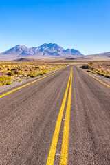 Scenic road in the Atacama desert, Chile