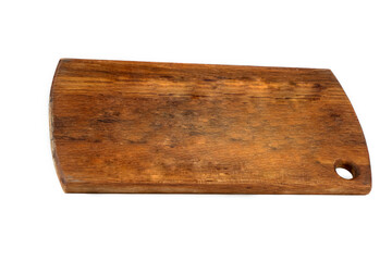 Old grunge wooden cutting kitchen desk board background texture