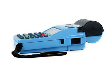portable cash register isolated on a white background.
