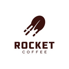 coffee rocket logo. coffee icon