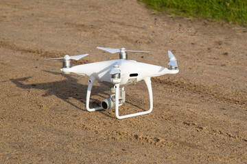 Fototapeta na wymiar Quadcopter. Shooting photos and videos using a quadrocopter.
