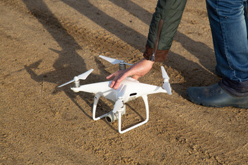 Quadcopter. Shooting photos and videos using a quadrocopter.