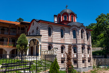 Fototapeta na wymiar Gigini Monastery-Montenegrin Monastery is located above the village of Gigintsi in Bulgaria.