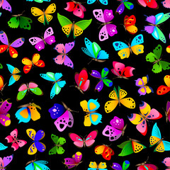 Seamless pattern with butterflies