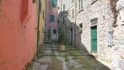 Fototapeta na wymiar Il villaggio di Montemarcello nel comune di Ameglia, La Spezia