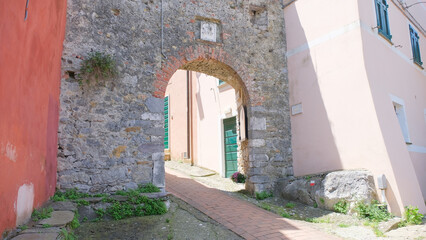 Fototapeta na wymiar Il villaggio di Montemarcello nel comune di Ameglia, La Spezia