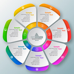 Abstract 3D Paper Infographics. Business template .Vector illustration