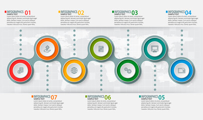 Abstract 3D Paper Infographics. Business template .Vector illustration
