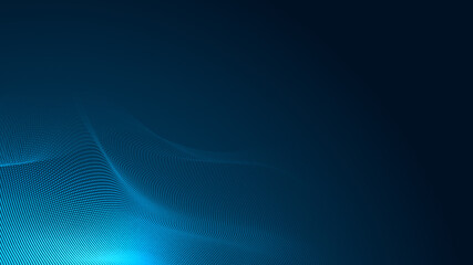 Dot blue wave light screen gradient texture background. Abstract  technology big data digital background. 3d rendering.